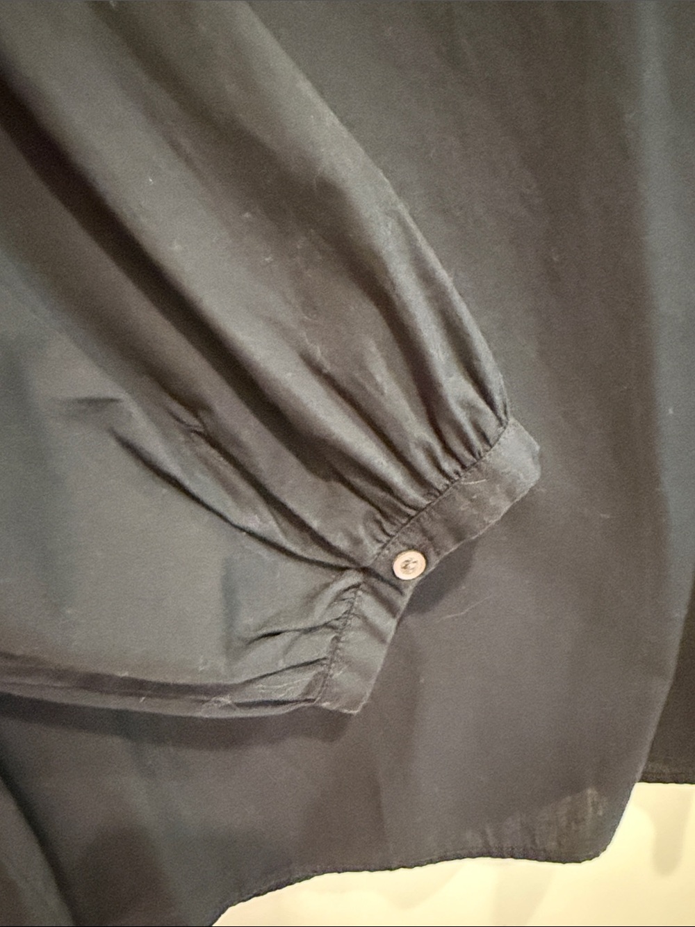 LOFT Black Blouse with White Floral Embroidery - Picture 6 of 6